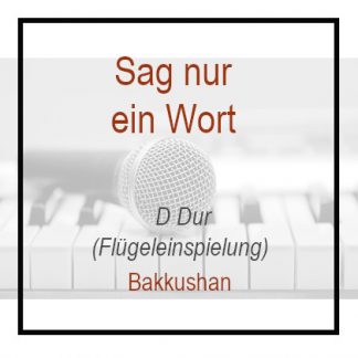 Sag nur ein Wort - D Dur - Bakkushan - Klavierversion - Flügel