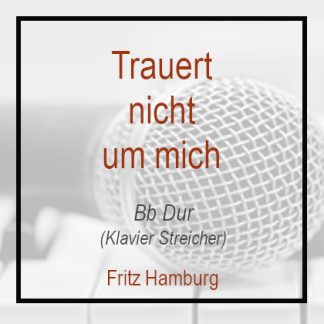 Trauert nicht um mich - Klavierversion mit Streicher (Bb Dur) - Instrumental