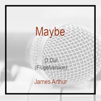 Maybe - James Arthur - D Dur - Flügelversion - Instrumental - Playback