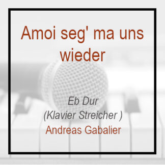 Amoi seg' ma uns wieder - Andreas Gabalier - Eb- Klavierversion - Streicher - Playback - Instrumental